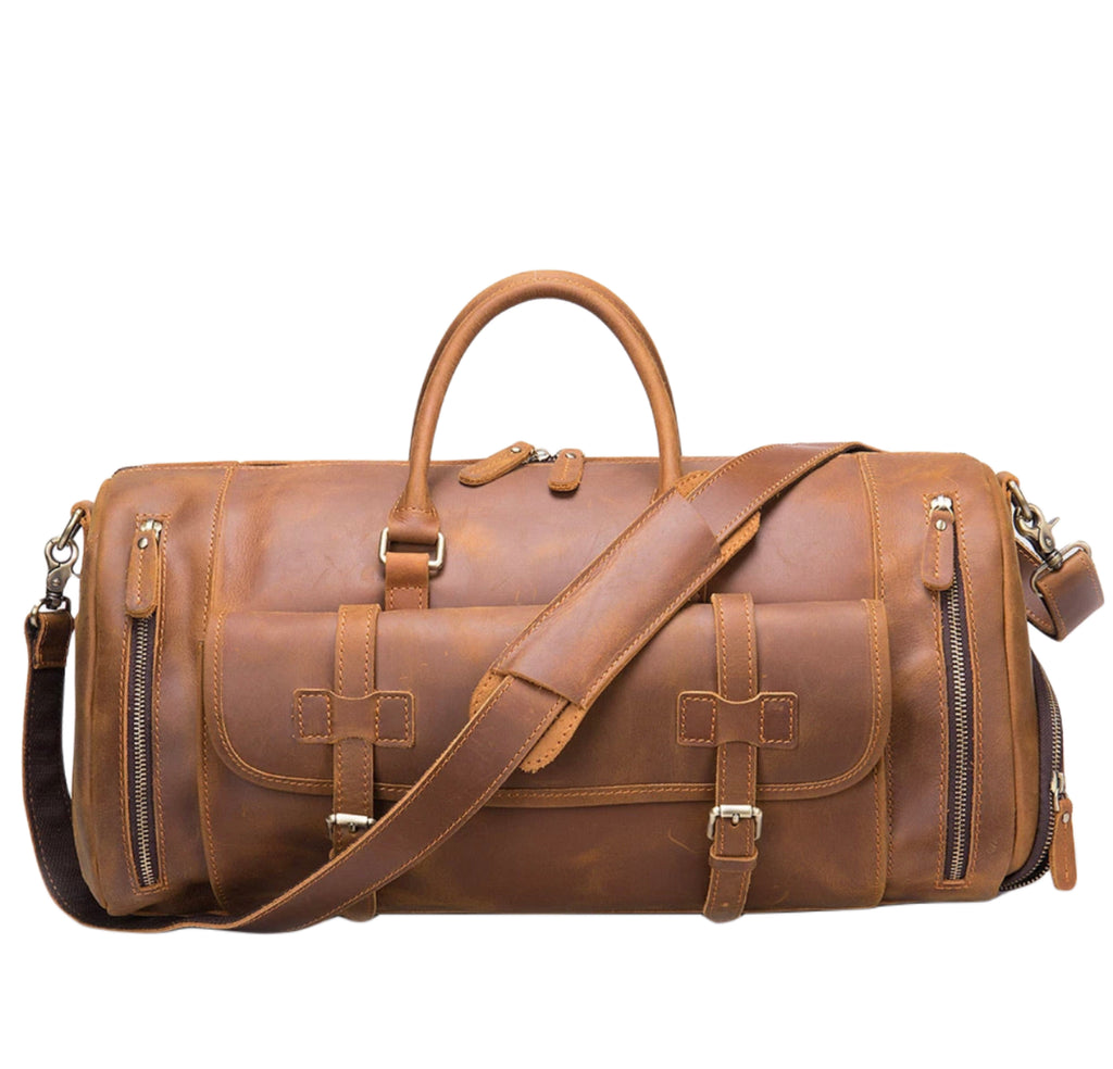 Dolton Leather Travel Duffle Bag