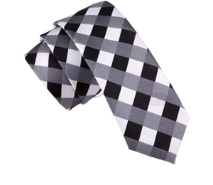 Black & White Check Tie