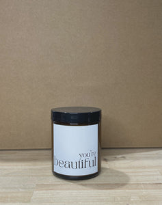 You’re Beautiful Quote Candle