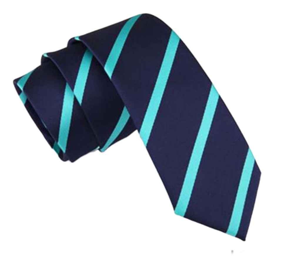Navy & Green Stripe Tie