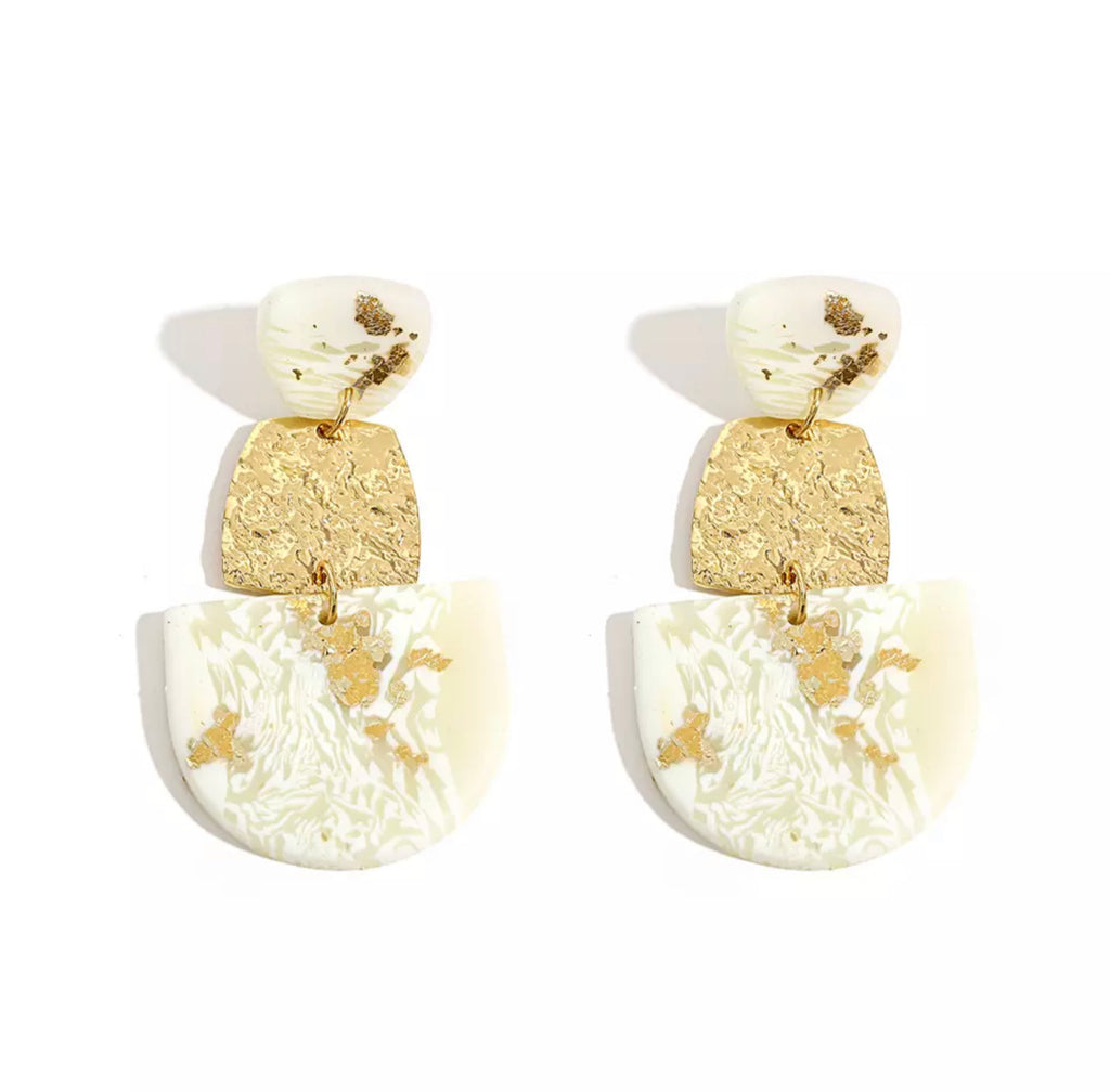 Audrey Statement Clay Earrings